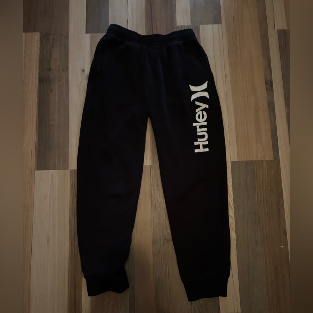 Hurley Black Joggers with White Logo